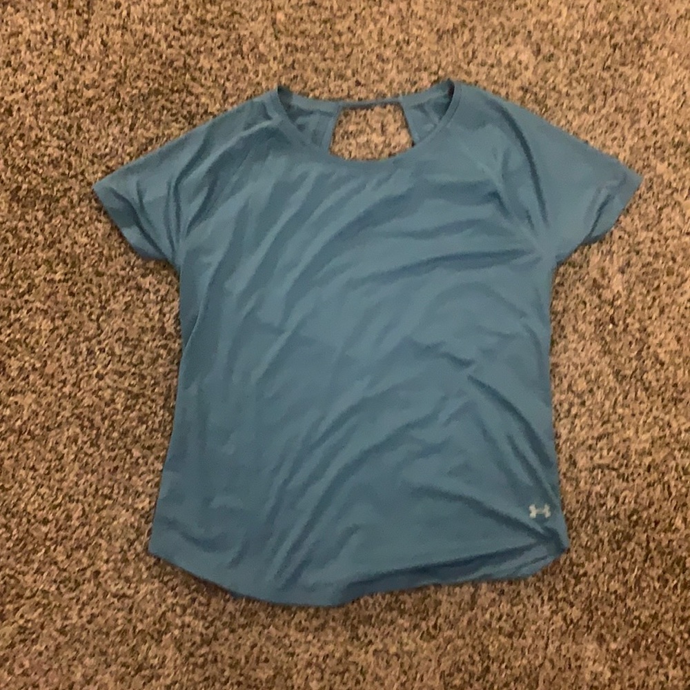 Under Armour athletic top with opening in the back